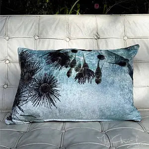 Kalypto Bluemist Lumbar Chenille Cushion 40X60cm