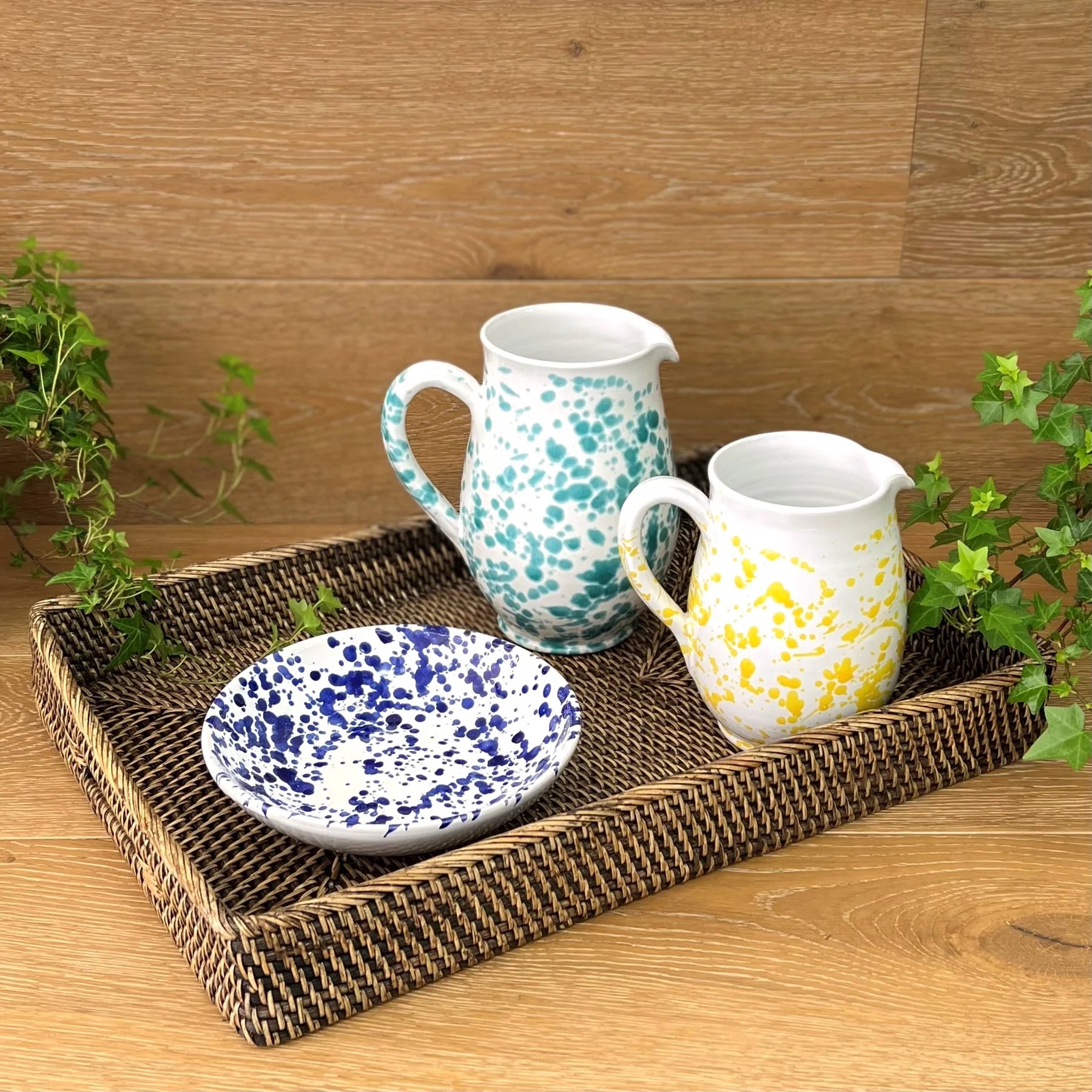 Rattan Brown Rectangular Tray XL