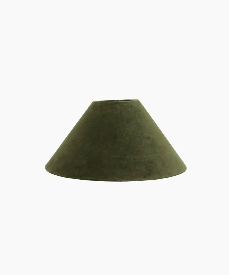 Velvet Coolie shade Olive 35cmLx16.5cmWx21cmH