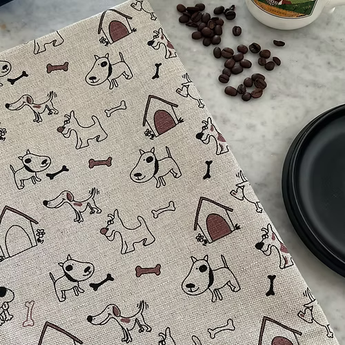 Tea Towel  - Playful Dogs