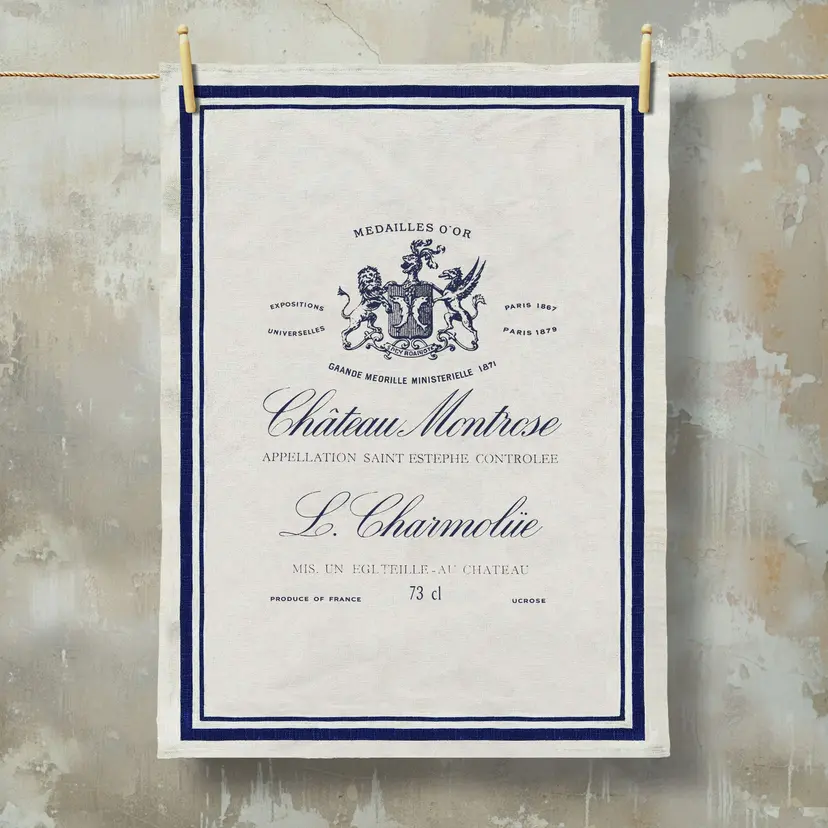 Grainsack Wine Kitchen Towel Denim