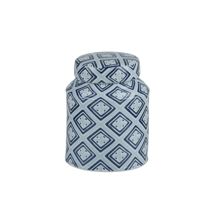 Anna Blue & White Ceramic Jar