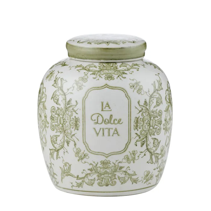 Puglia Ceramic Jar Olive 18.5cm
