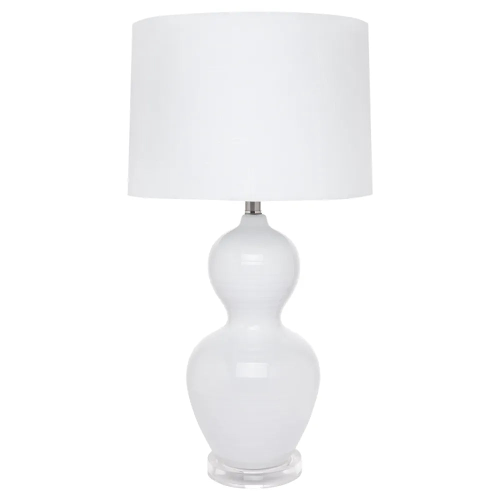 White ceramic lamp