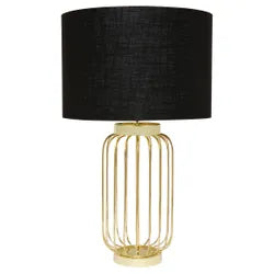 Cleo Gold Lamp w Black Shade