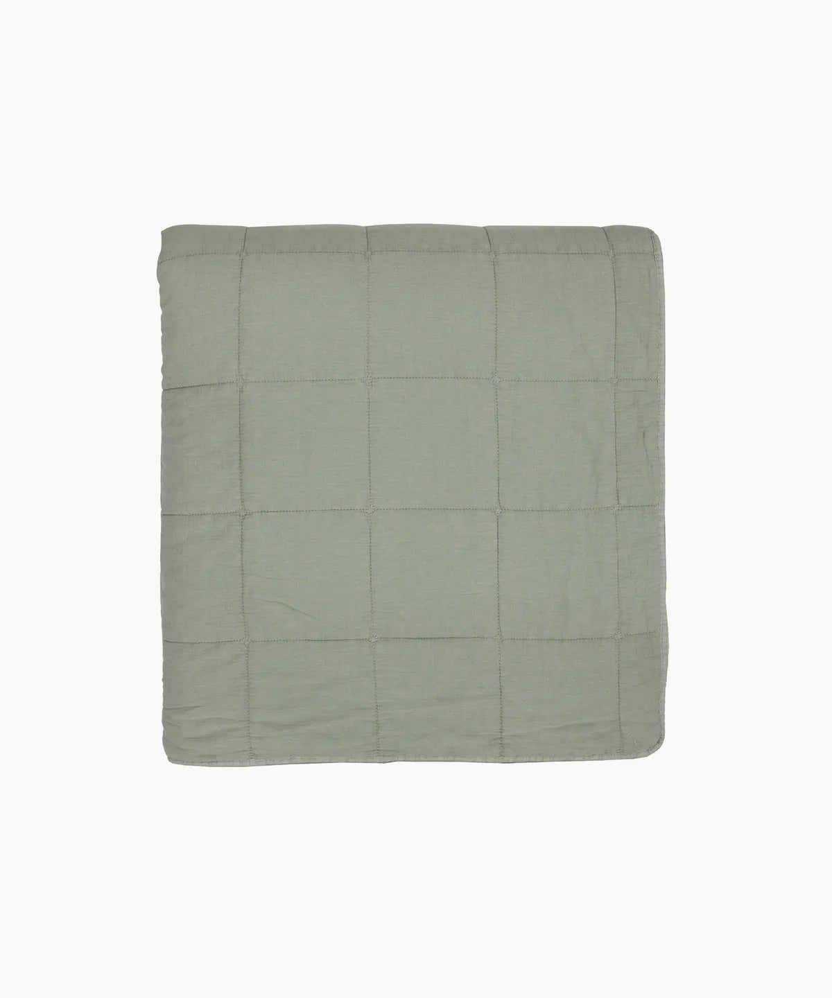 detail sage quilt