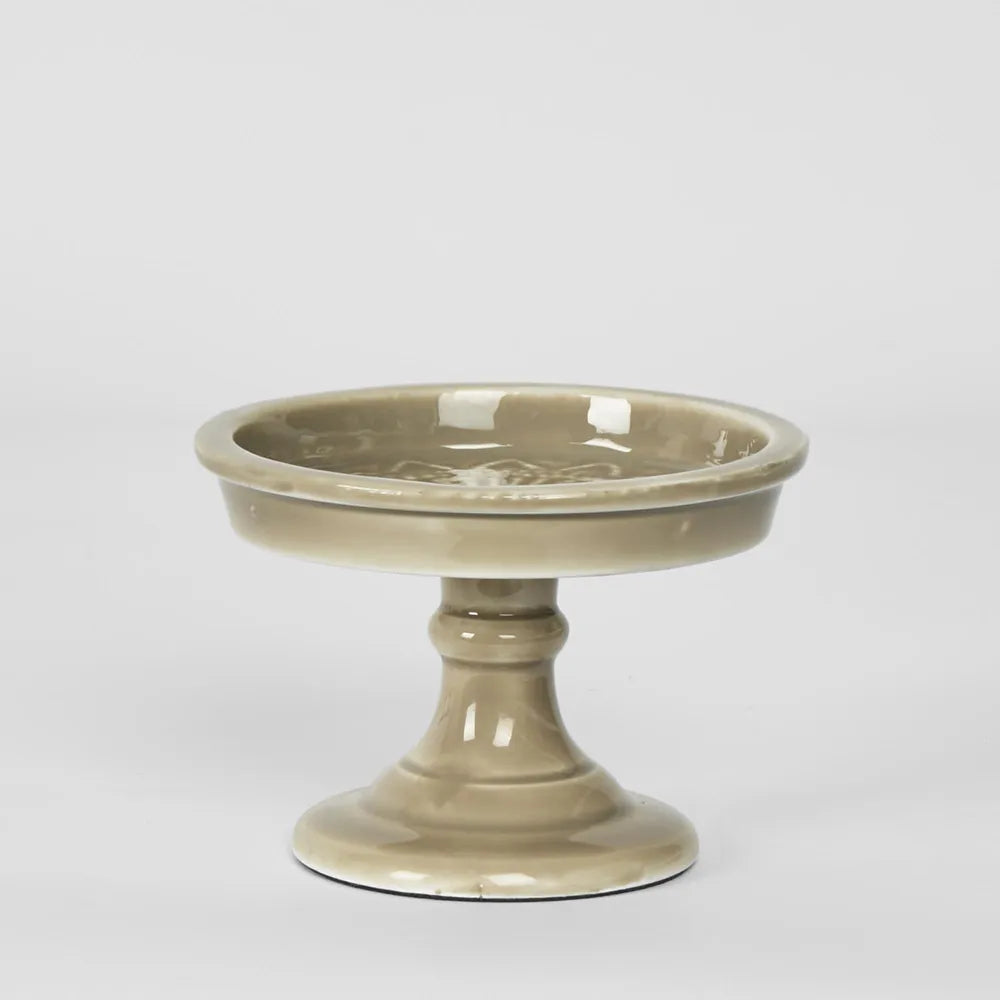 Salan Enamel Candle Holder Taupe