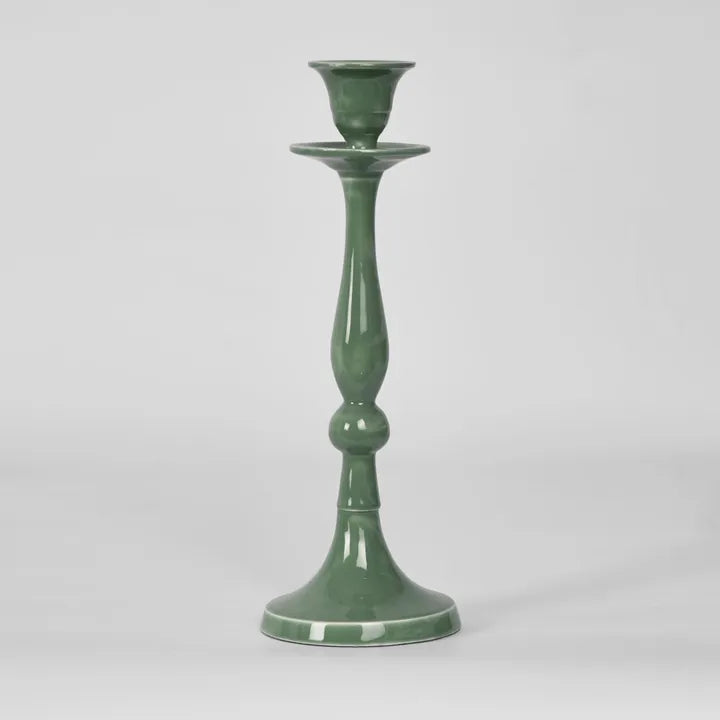 Sante Candle Stick Enamel Green (21cm)