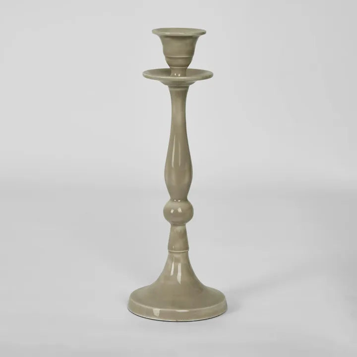 Sante Candle Stick Enamel Taupe (21cm)