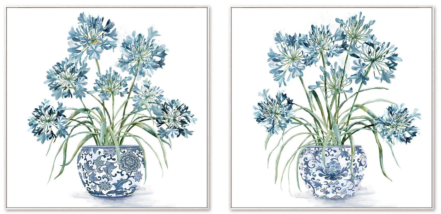 Canvas Art Oriental Blue and White Vase Framed 1