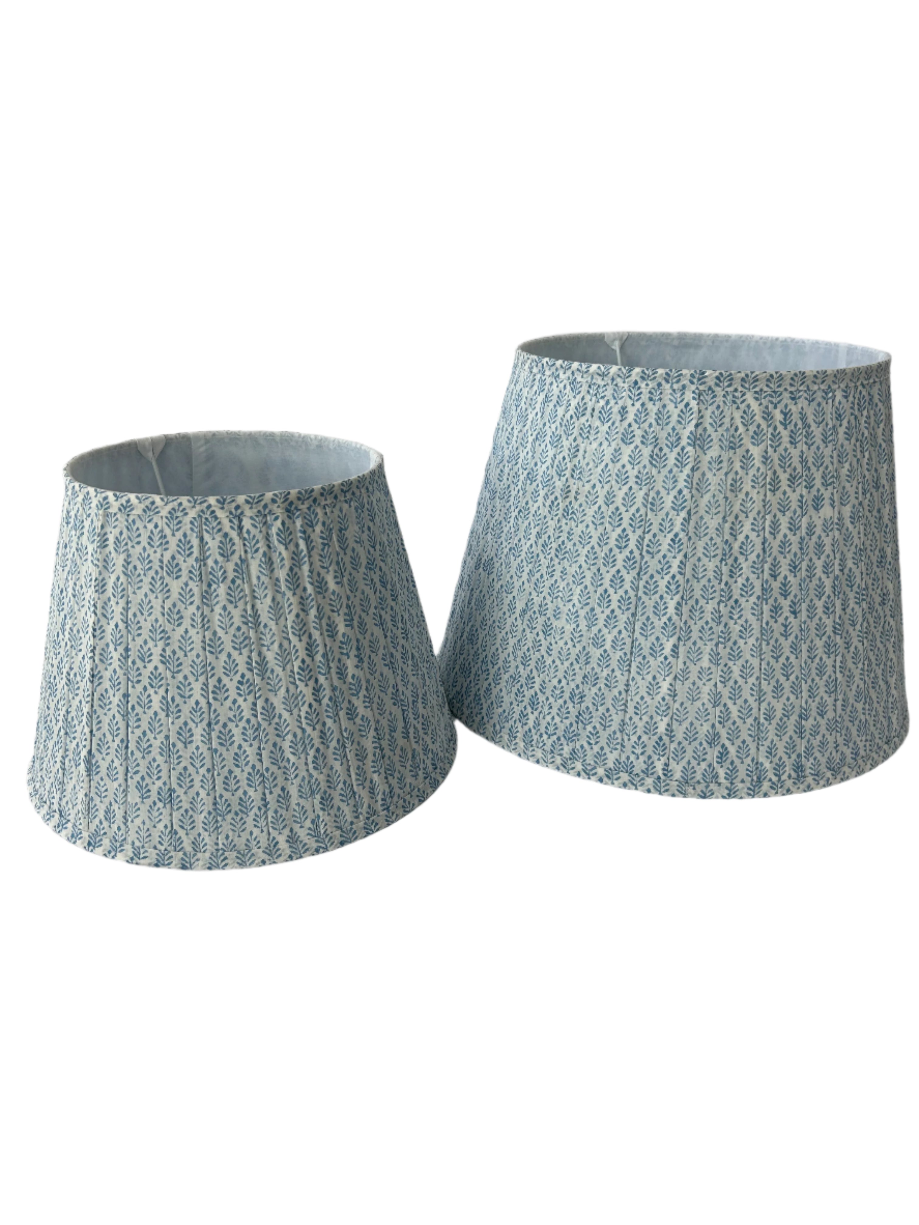 pair of pleated blue shades