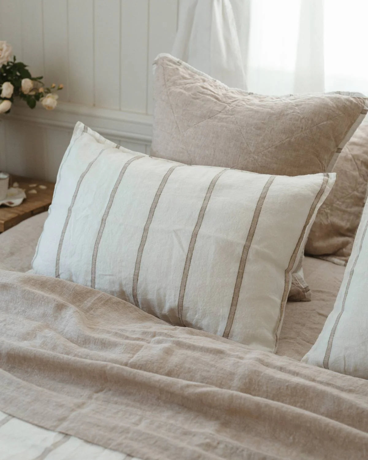 Salt Linen Pillowcase Set Farmhouse White