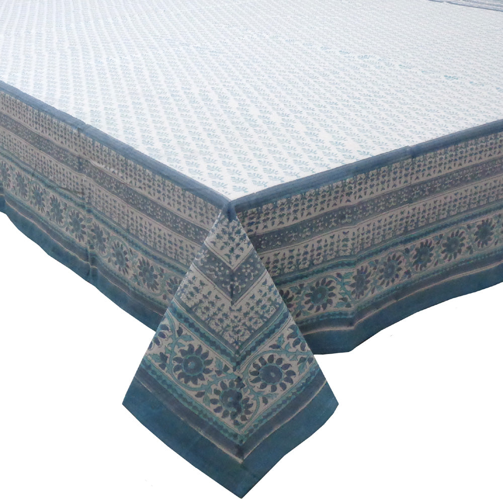 Block Print Tablecloth Neem Marina 180x270cm