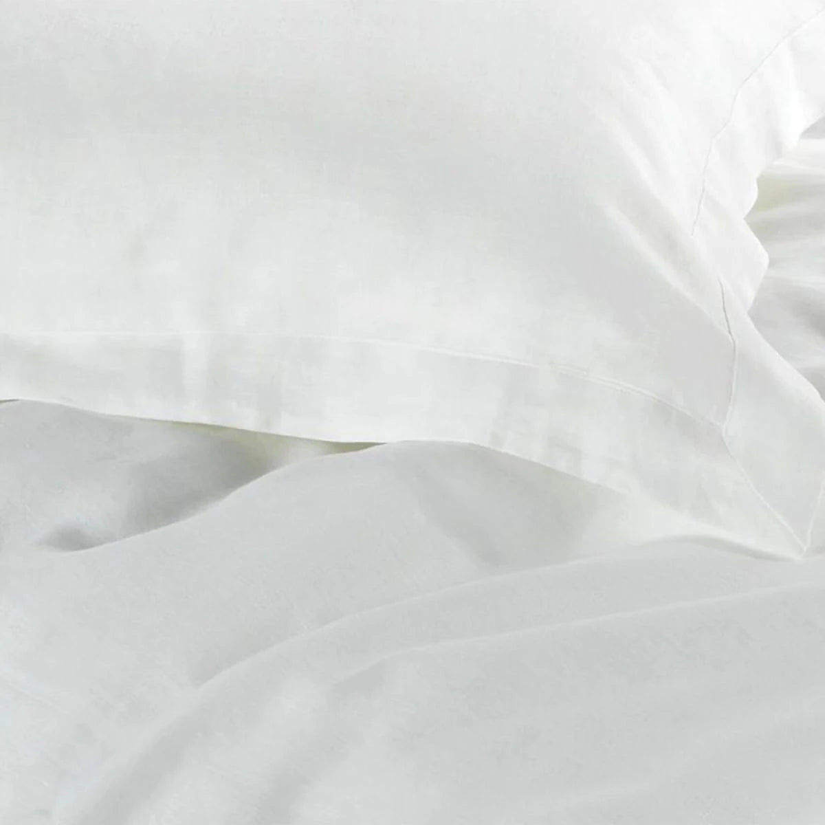 Sheridan Tailored Linen White Pillowcase Pair