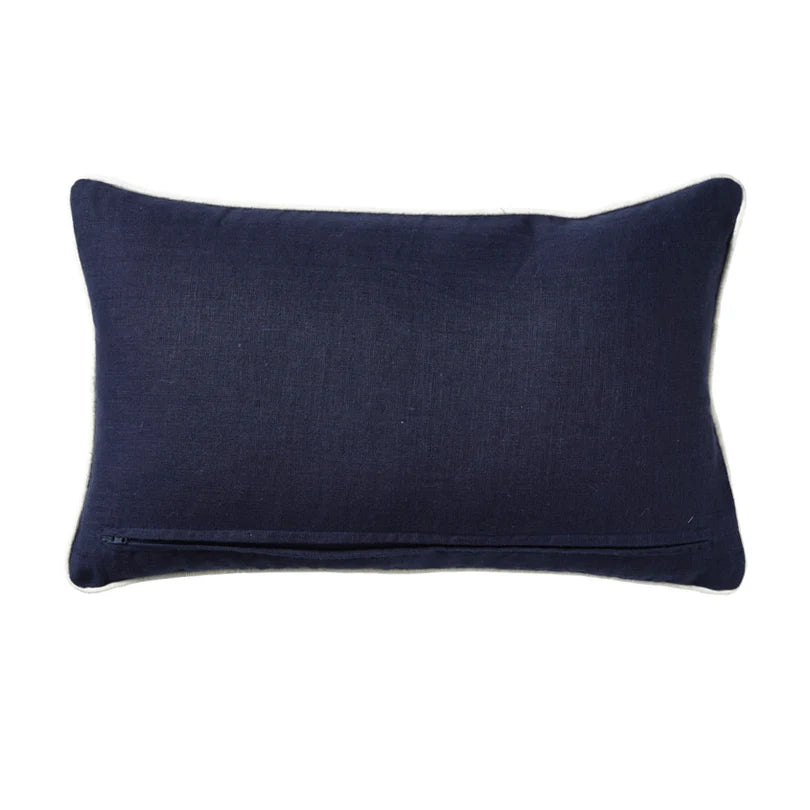 Linen Cape Cod 30x50cm Filled Cushion Navy