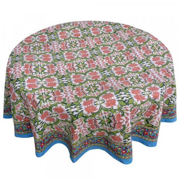 Round Table Cloth Lotus Green Open 150cm