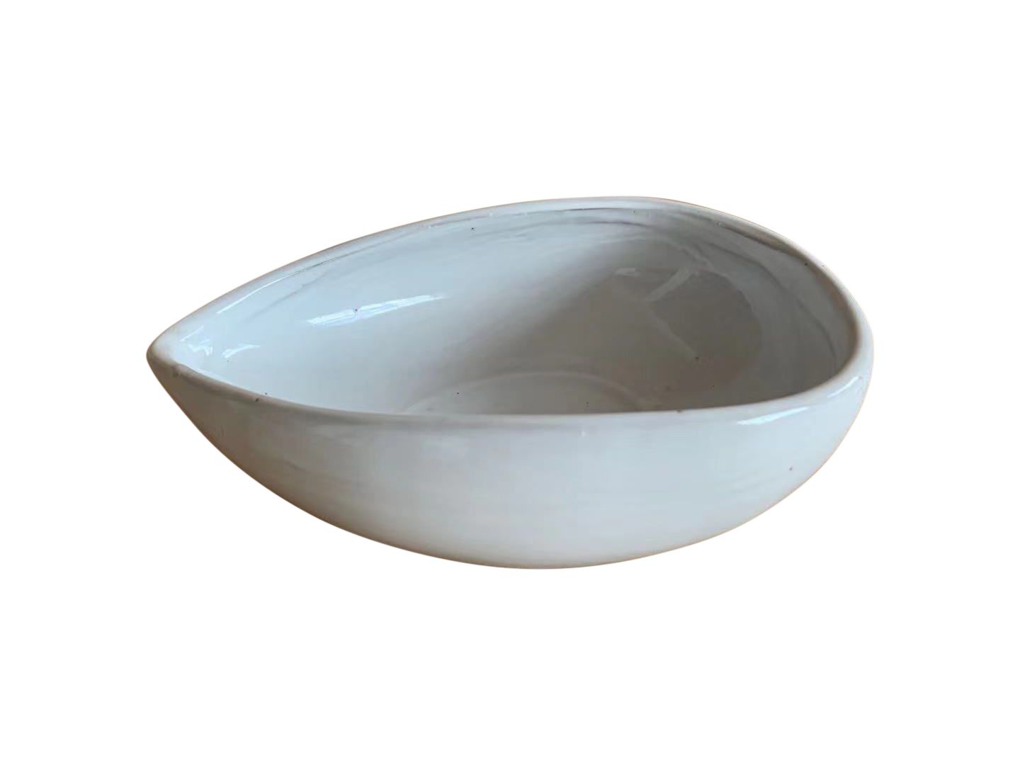 Bowl Half Oval Large White