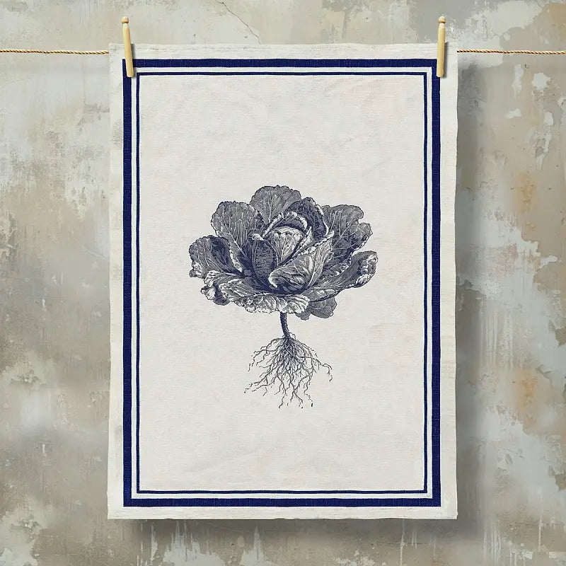 Grainsack Botanic Tea Towel-Cabbage