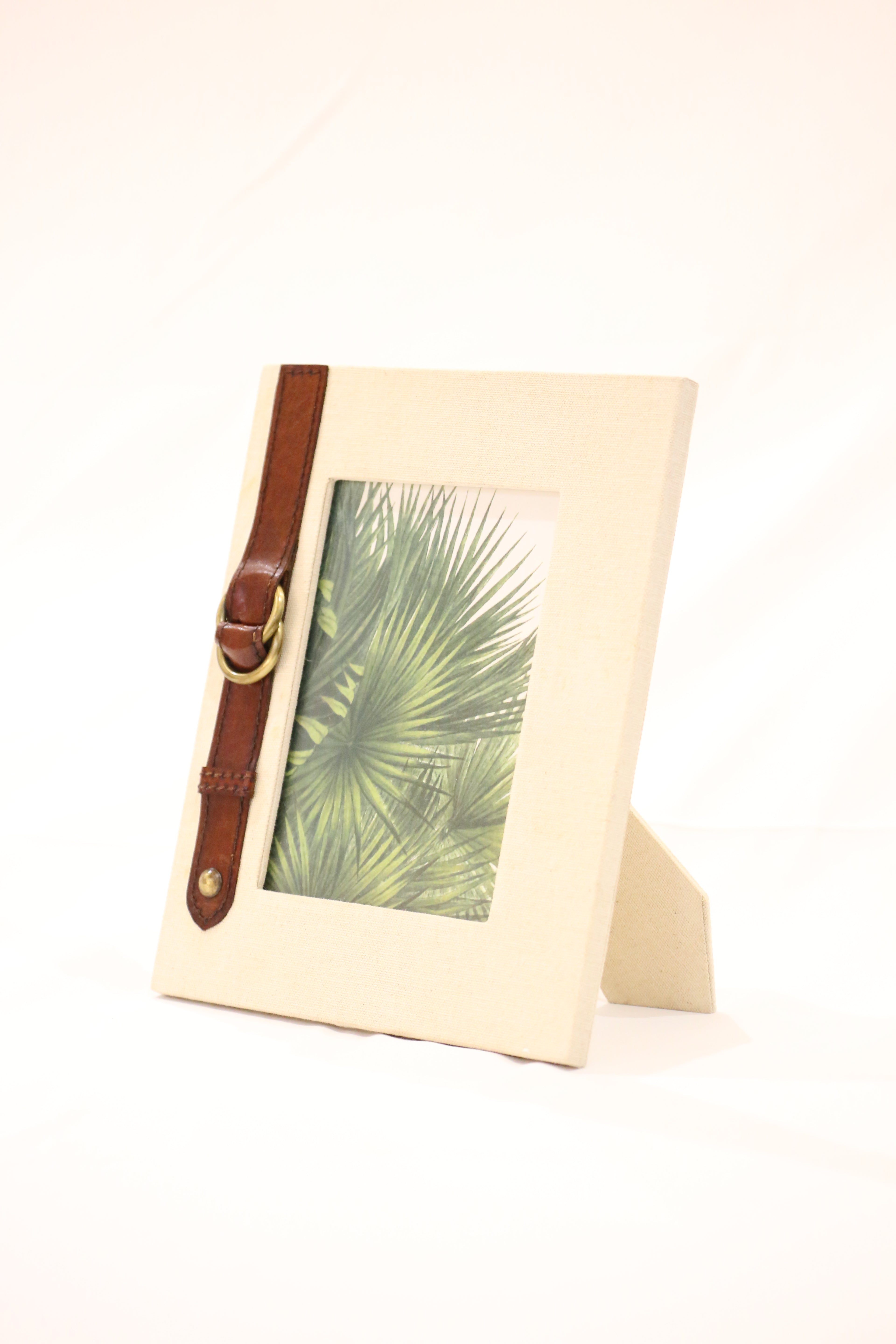 Polo Antique Canvas & Leather Photo Frame 5 x 7"