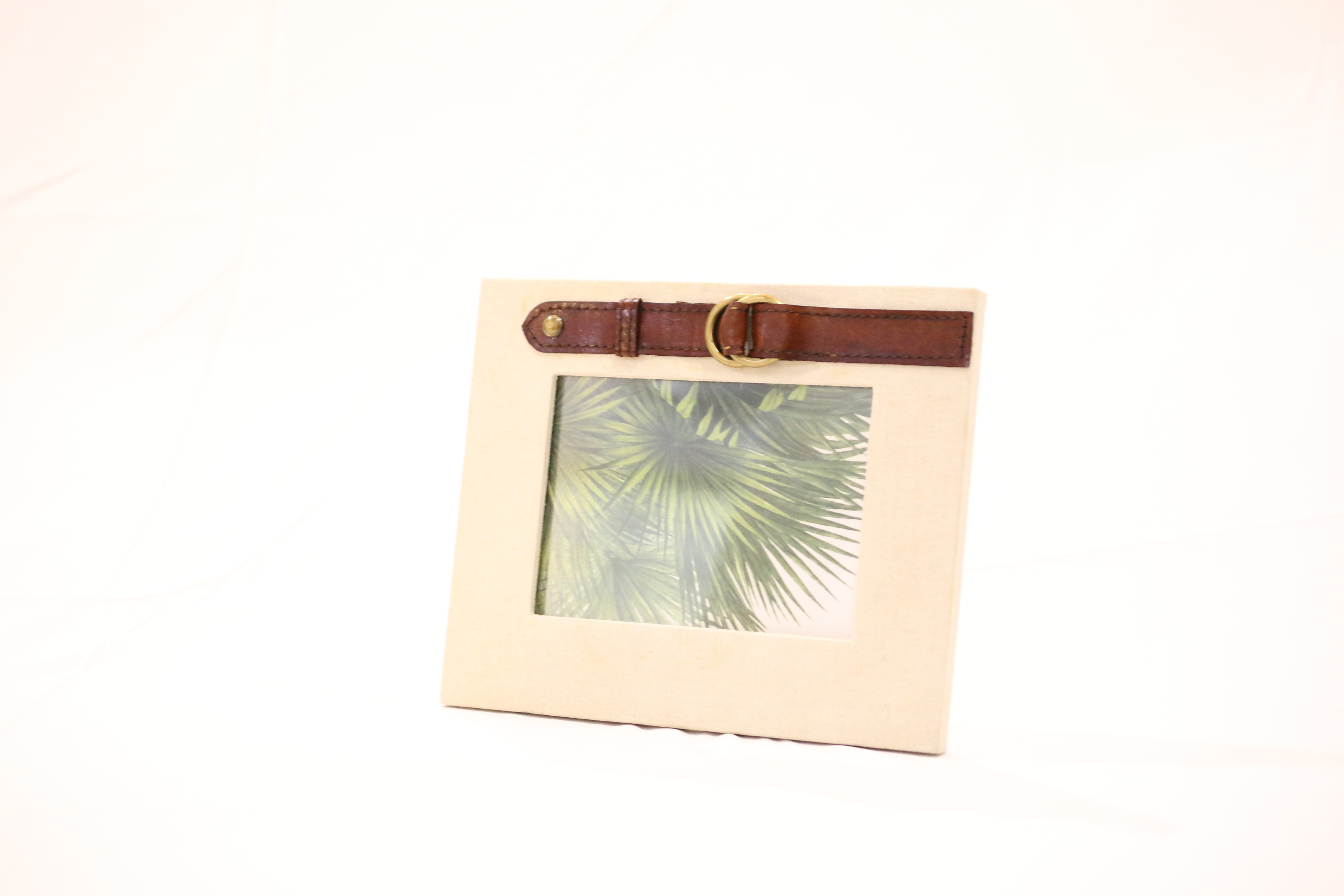 Polo Antique Canvas & Leather Photo Frame 5 x 7"
