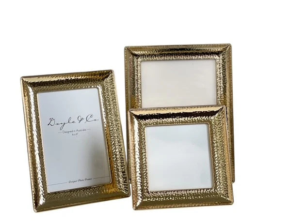 Gold Hammered Border Frame
