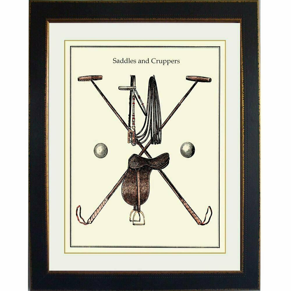 Saddles And Cruppers Art Print Framed