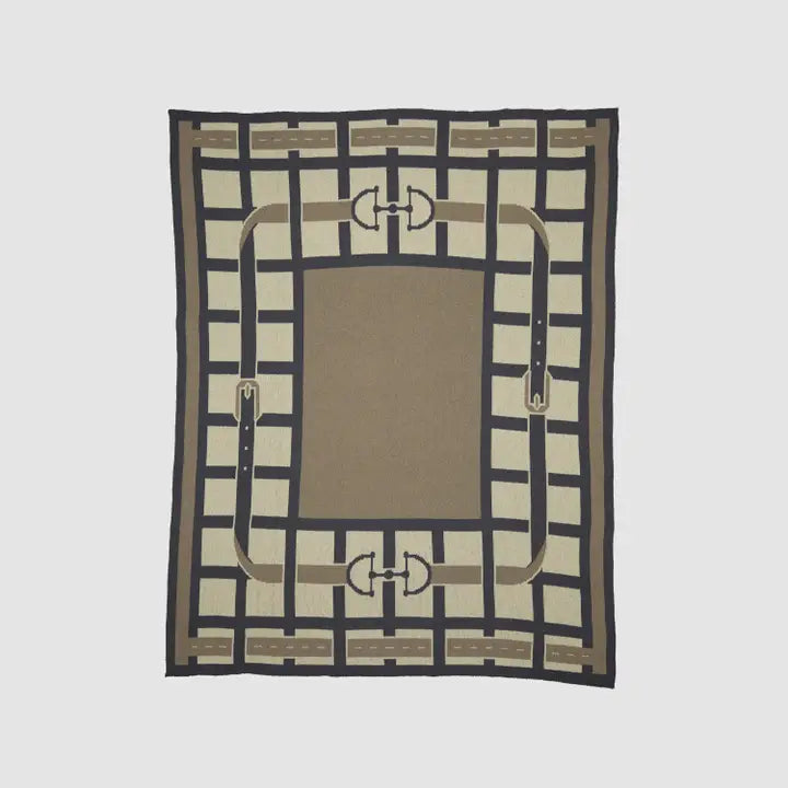 Throw Blanket Equestrian Lattice