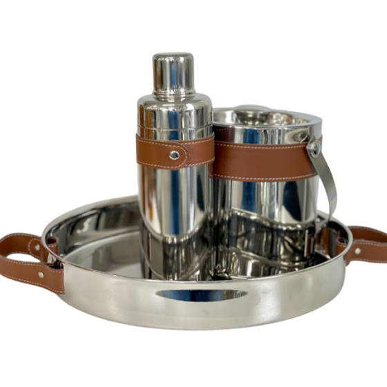 Ice Bucket- SS Leather