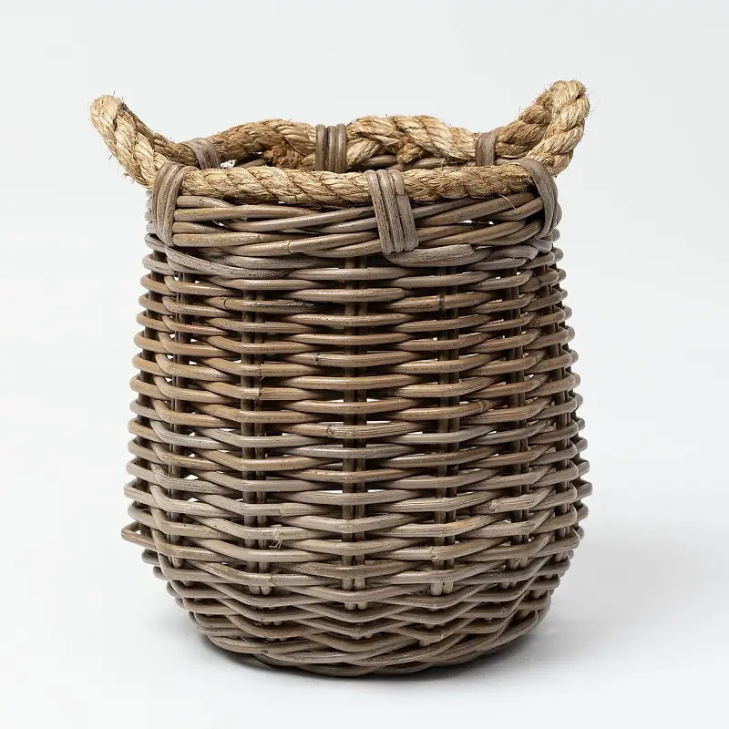 Cabo Small Elliptical Basket with Rope Handles