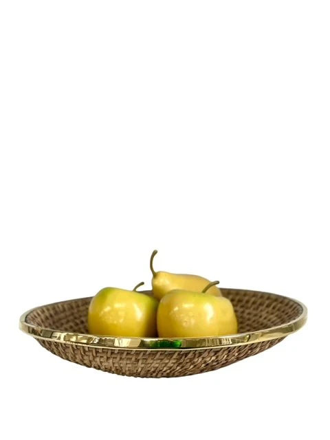 Fruit Bowl St Barts - Rattan & Brass