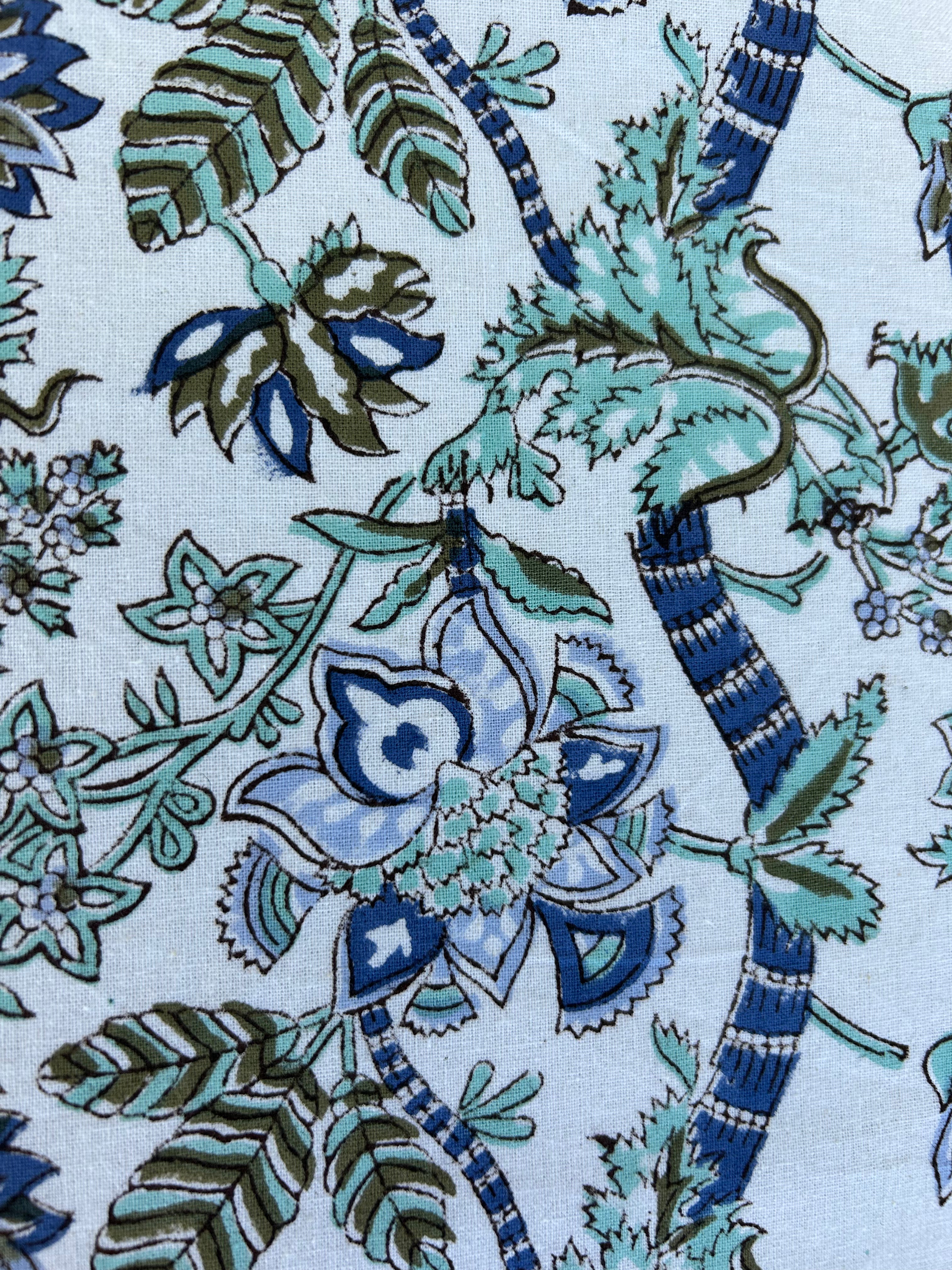 Block Printed Table Cloth 150 x 220cm Edwina