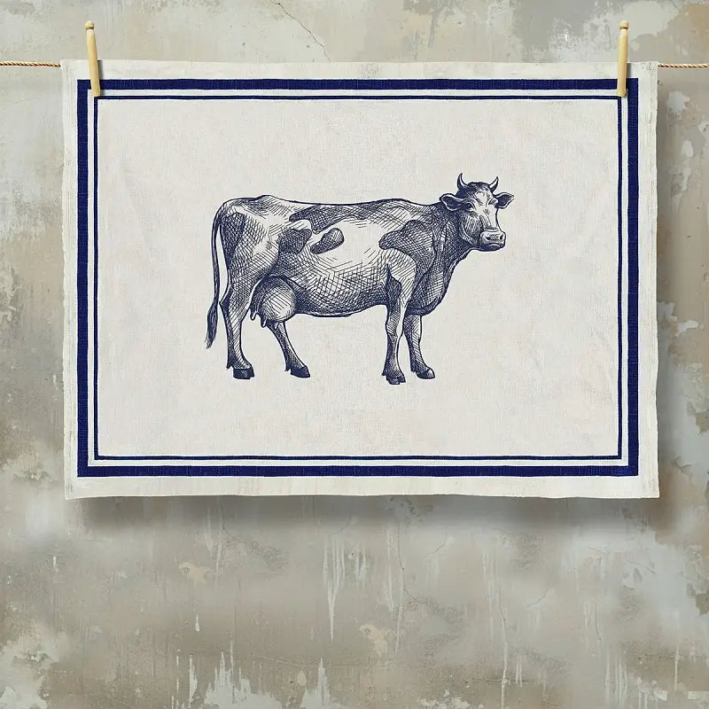 Grainsack Farmyard Tea Towel- Cow