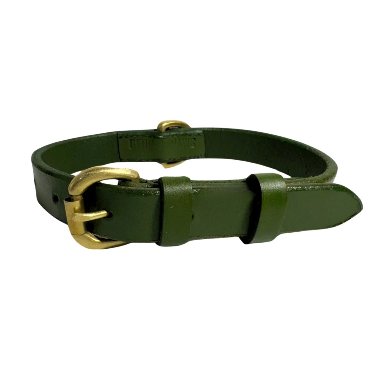 Green Leather Collar S/M/L