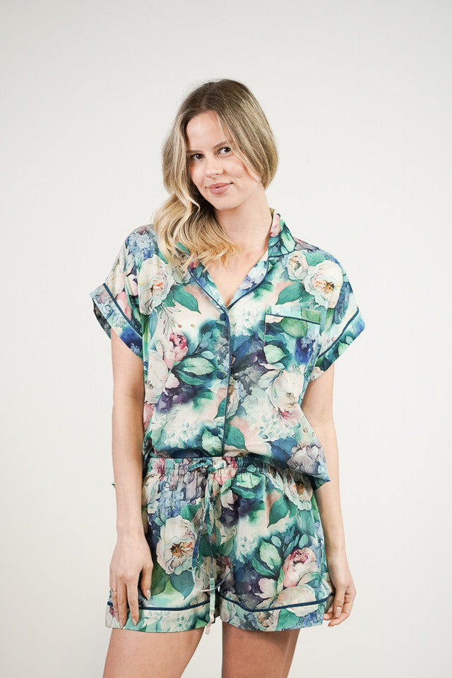 Botanical Bloom floral pattern Short PJ Set
