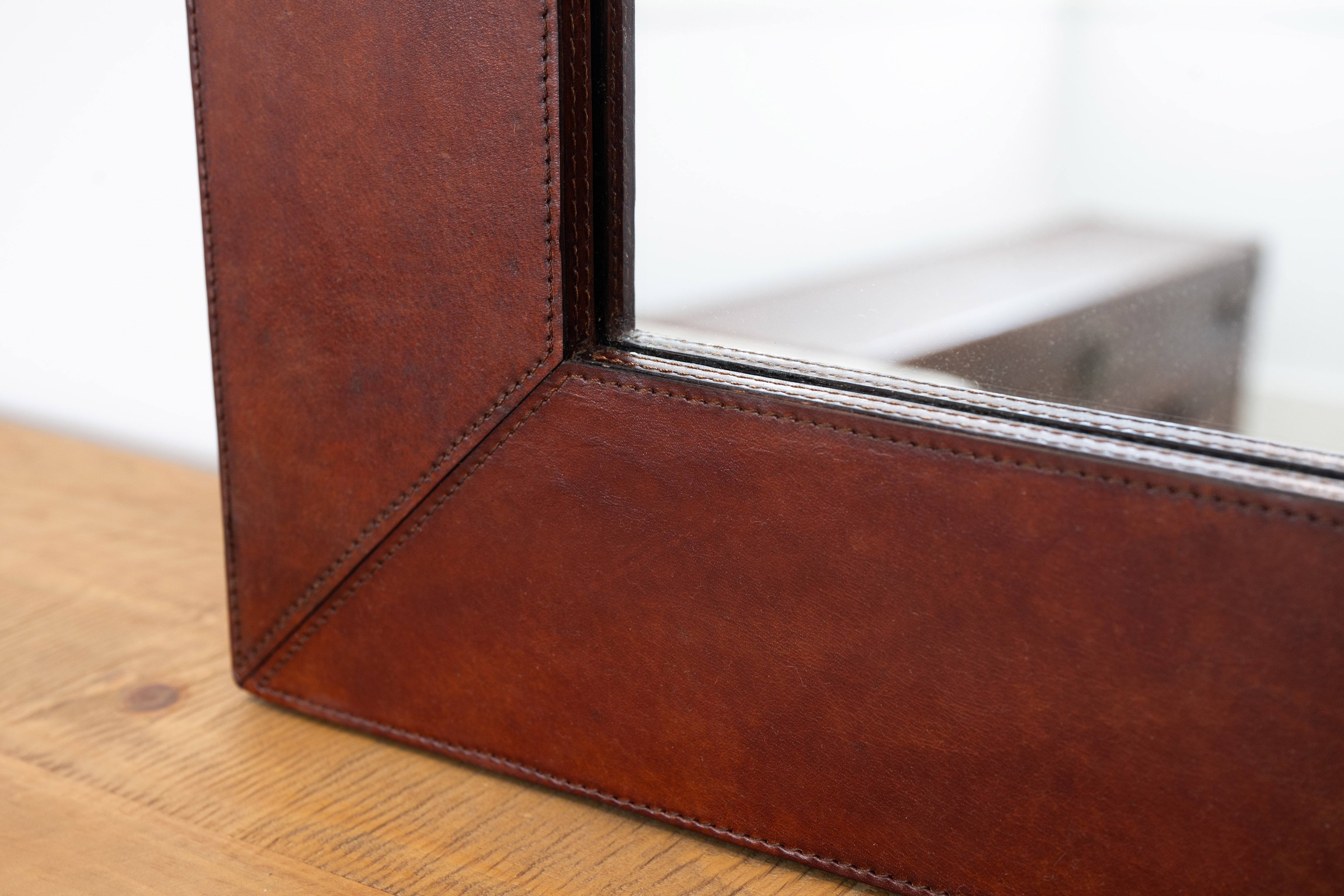 Wallace Leather Mirror  120x80cm