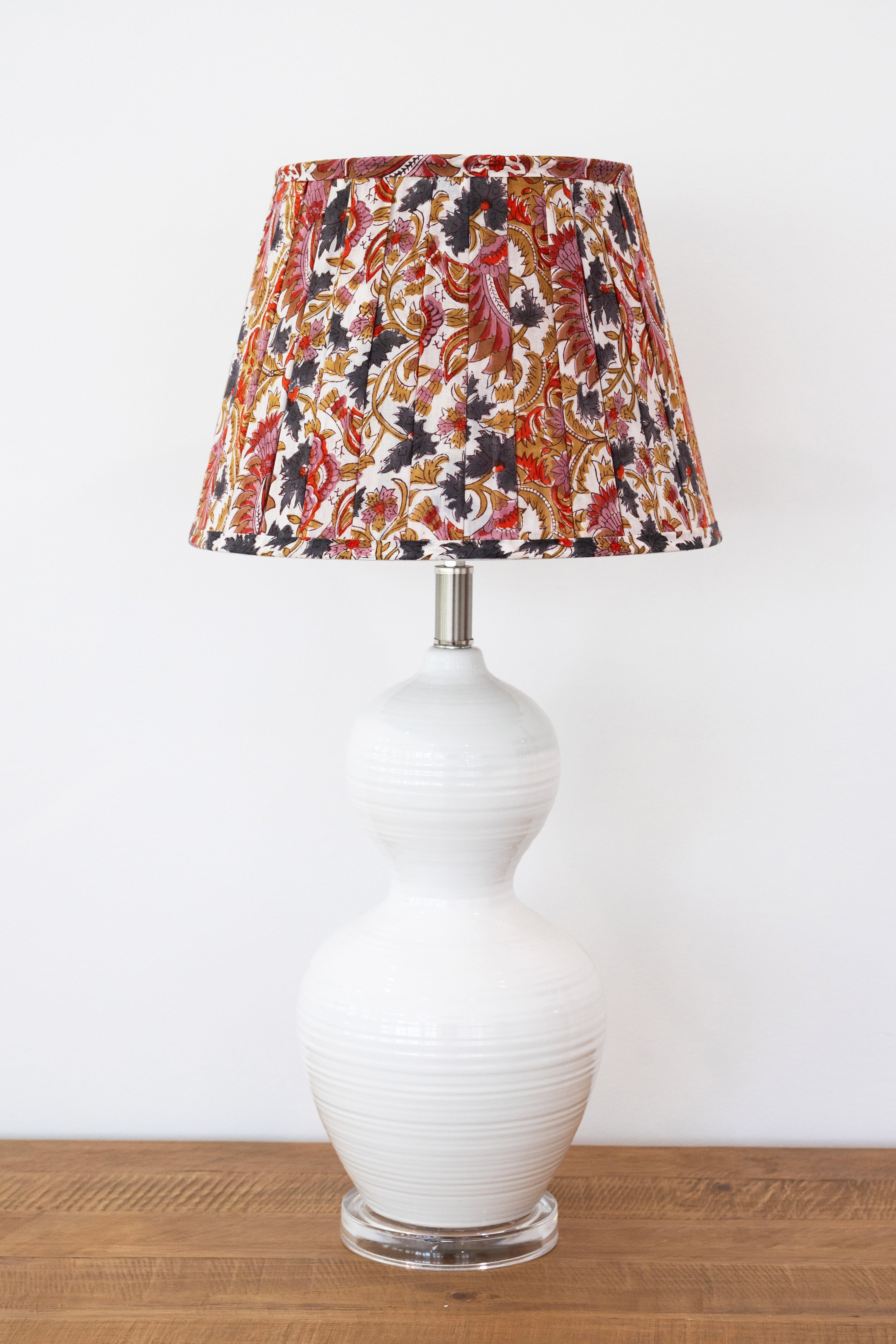 Lamp Shade Block Print Fleur Autumn