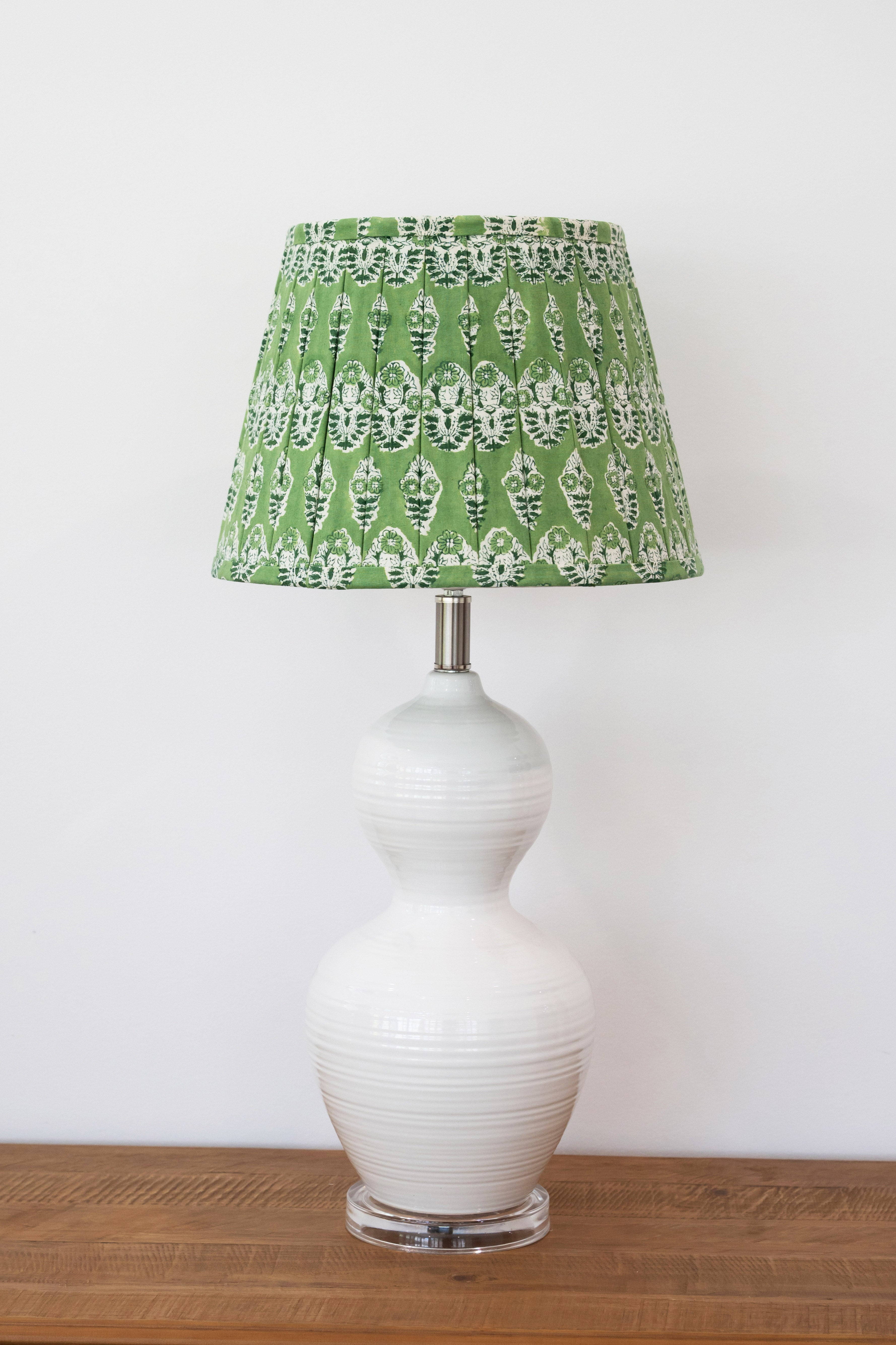 Lamp Shade Block Print Sundar Green