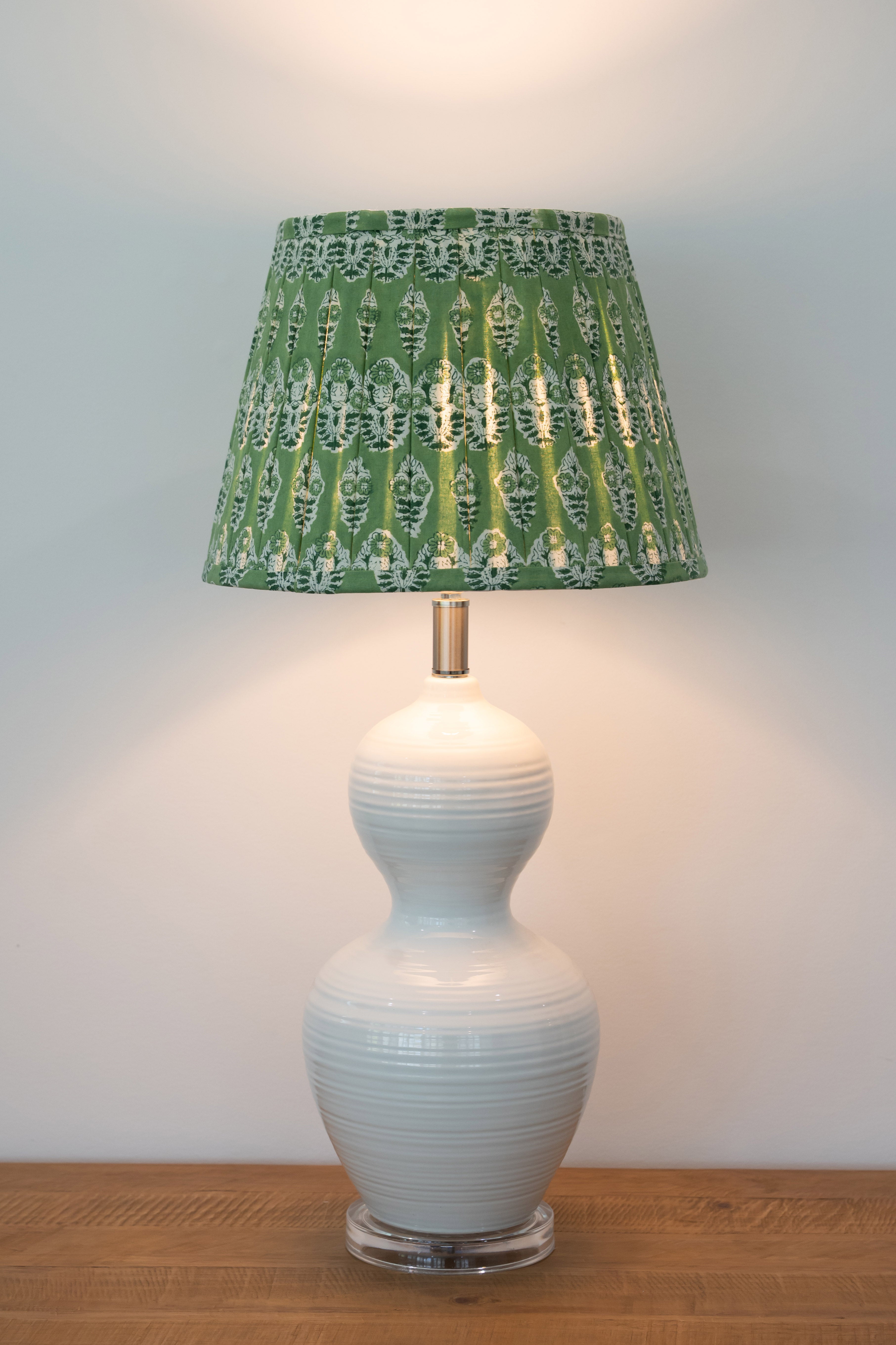Lamp Shade Block Print Sundar Green