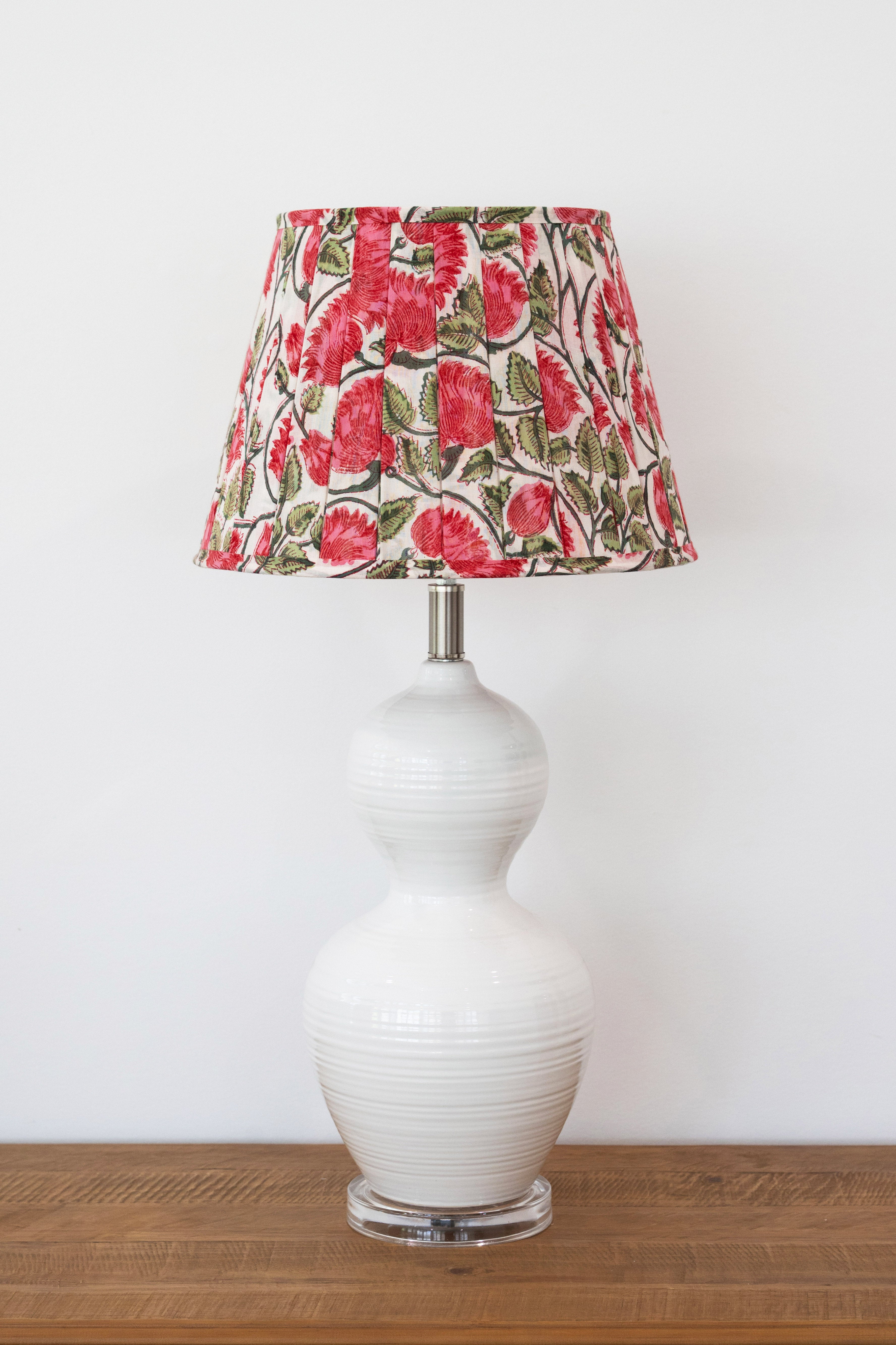 Lamp Shade Block Print Fleur Springtime