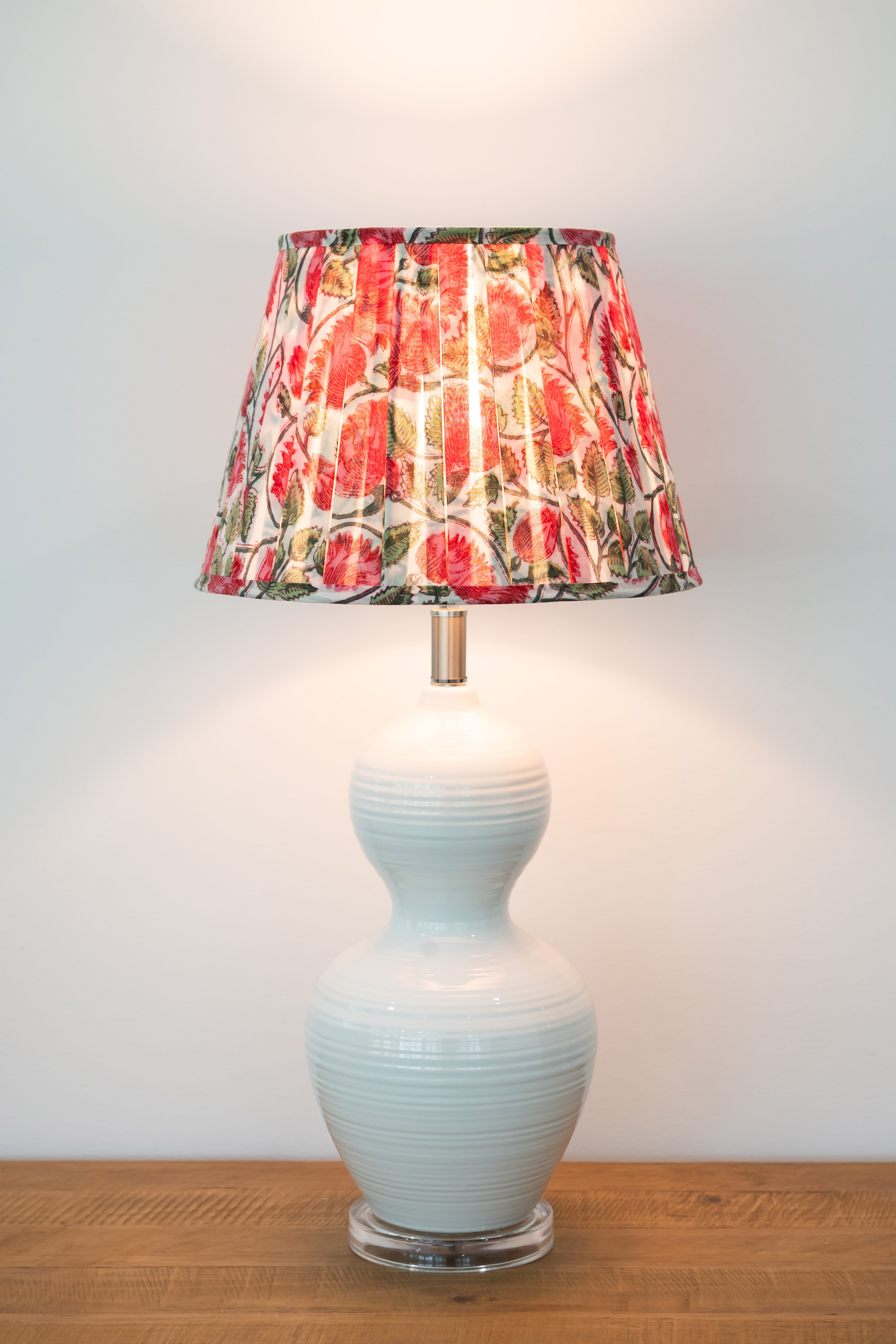 Lamp Shade Block Print Fleur Springtime