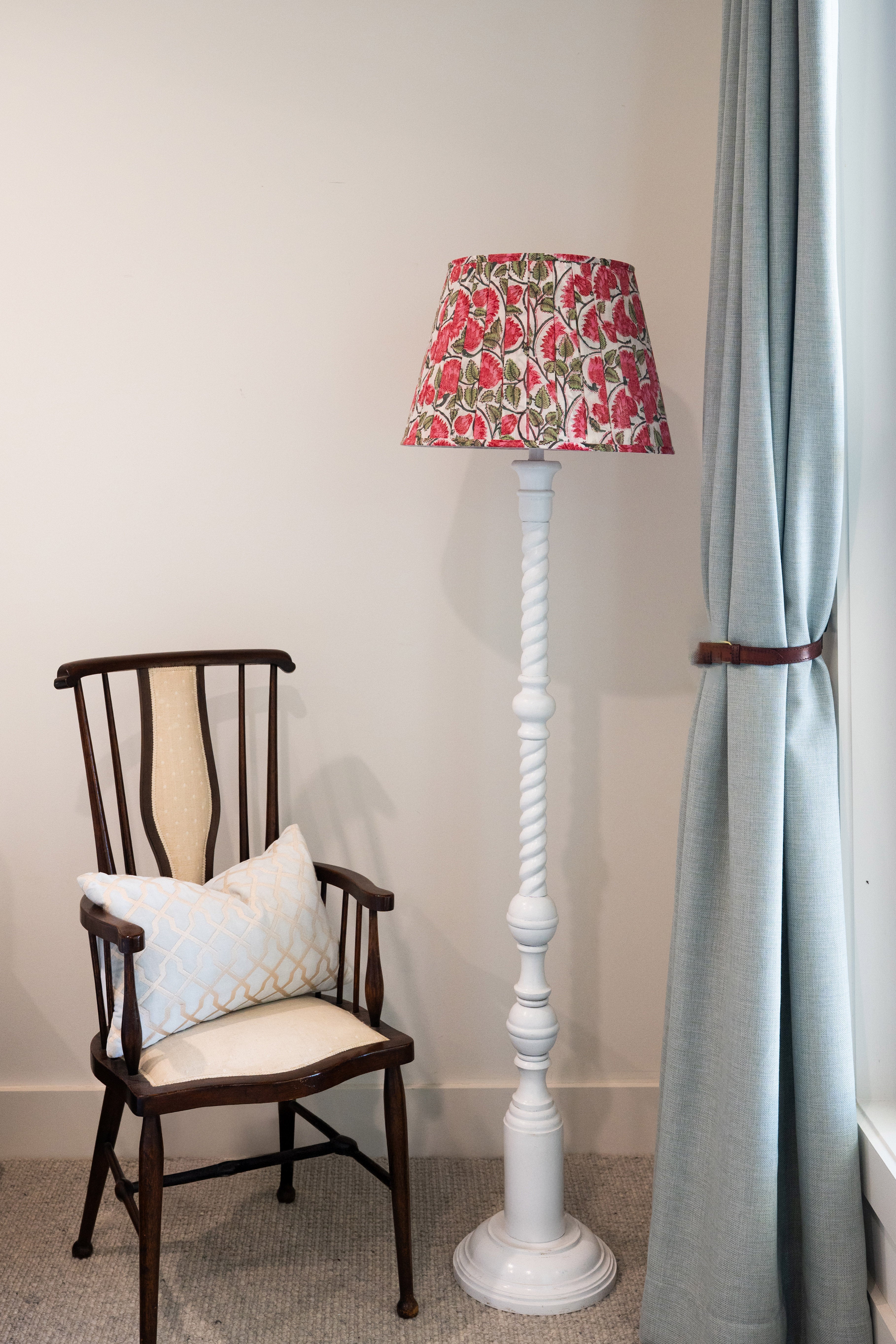 Lamp Shade Block Print Fleur Springtime