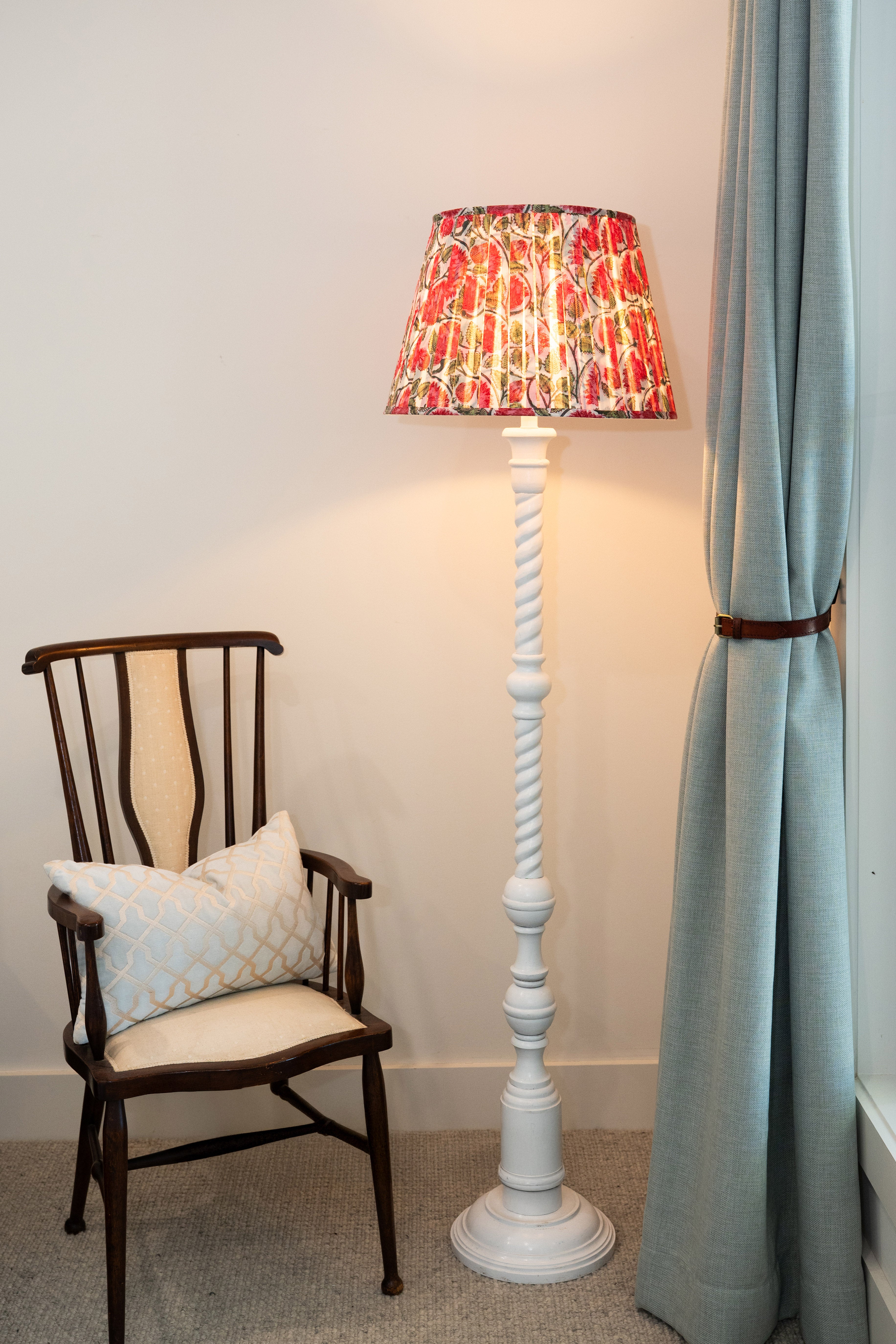 Lamp Shade Block Print Fleur Springtime