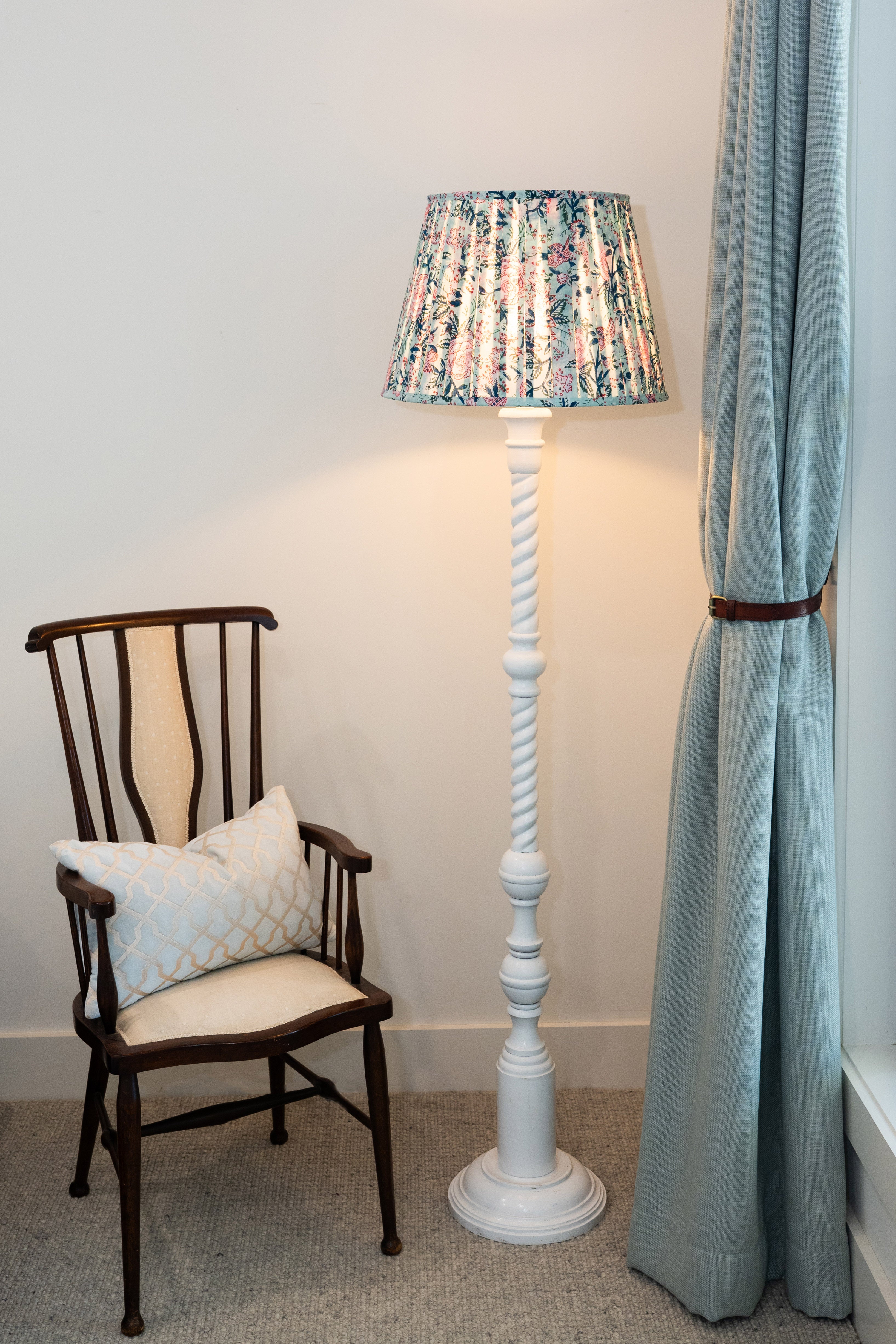 Lamp Shade Block Print Fleur Summertime