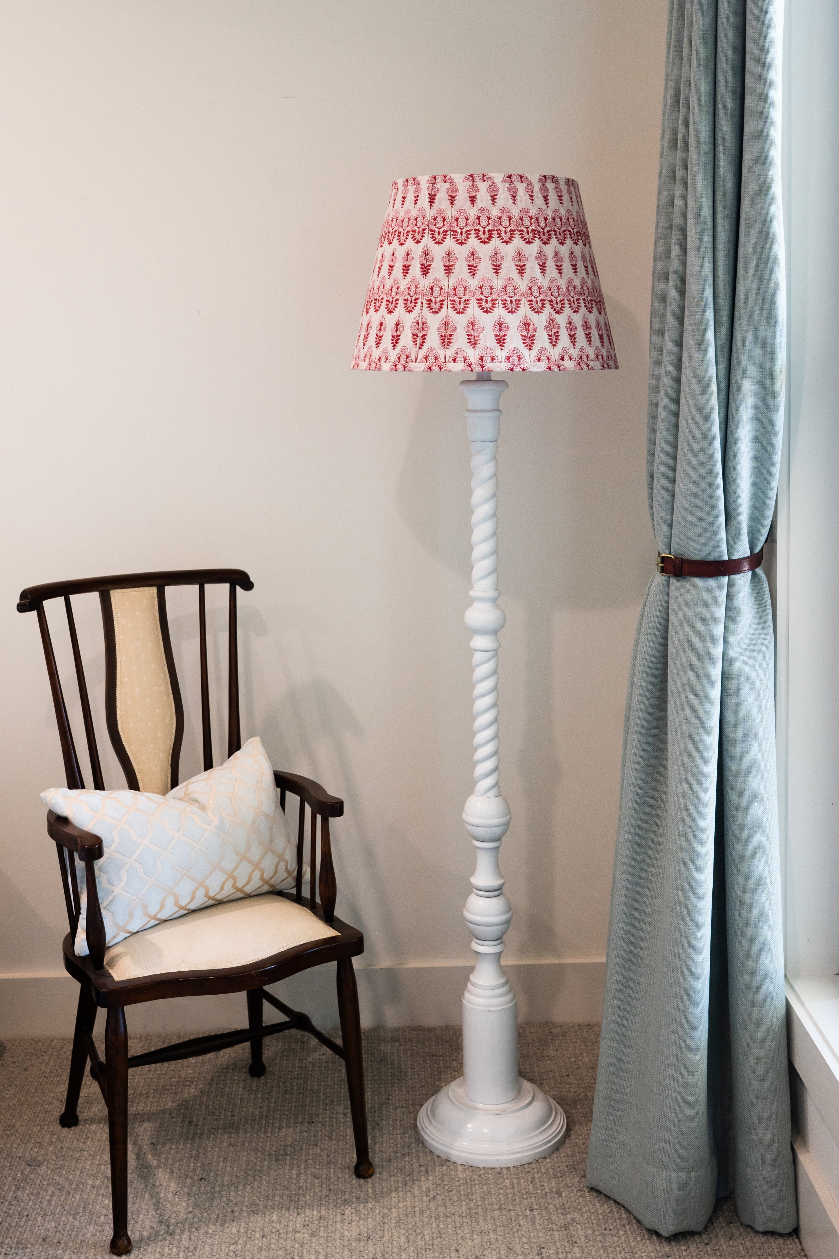 Lamp Shade Block Print Sundar Raspberry