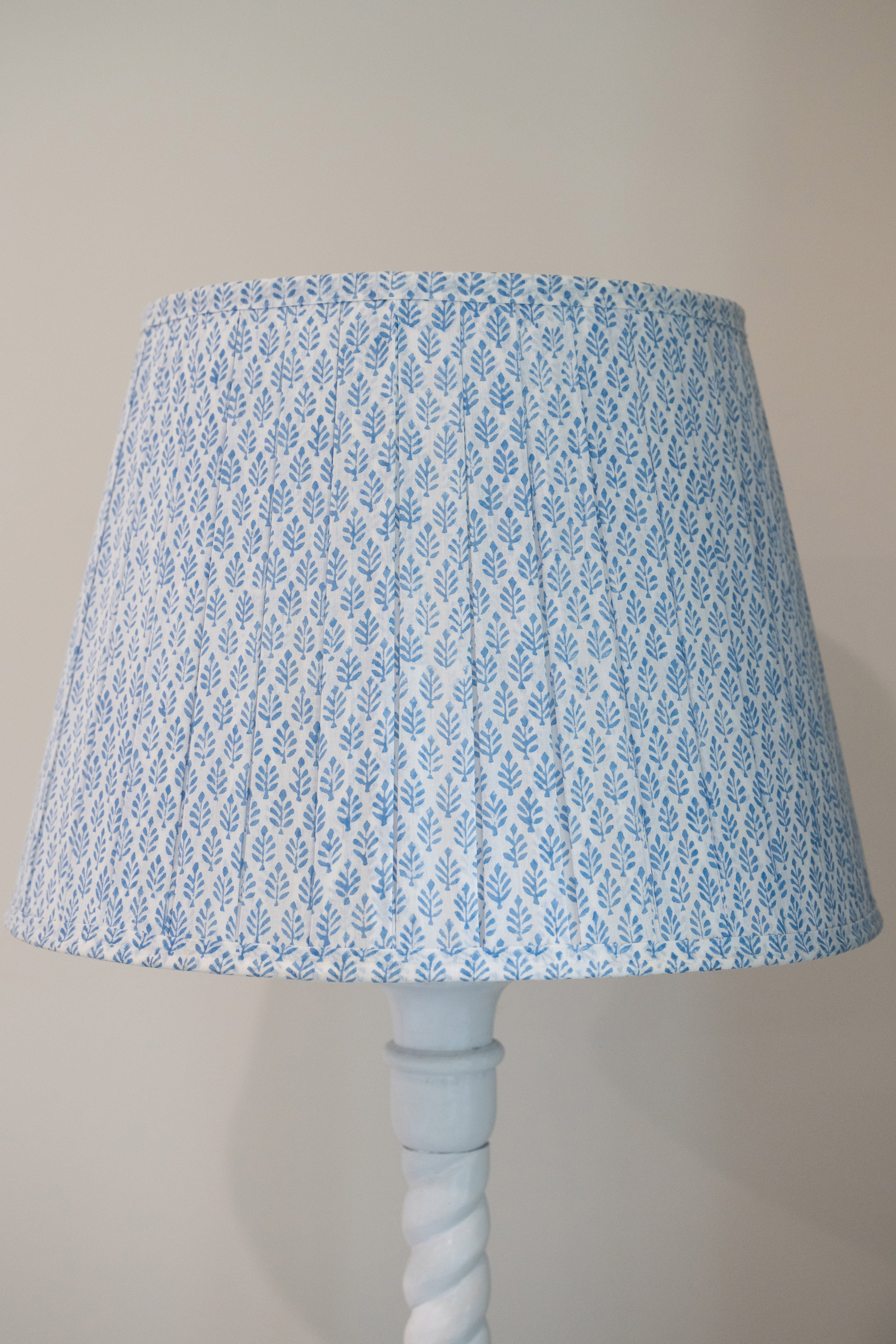 Lamp Shade Block Print Cornflower