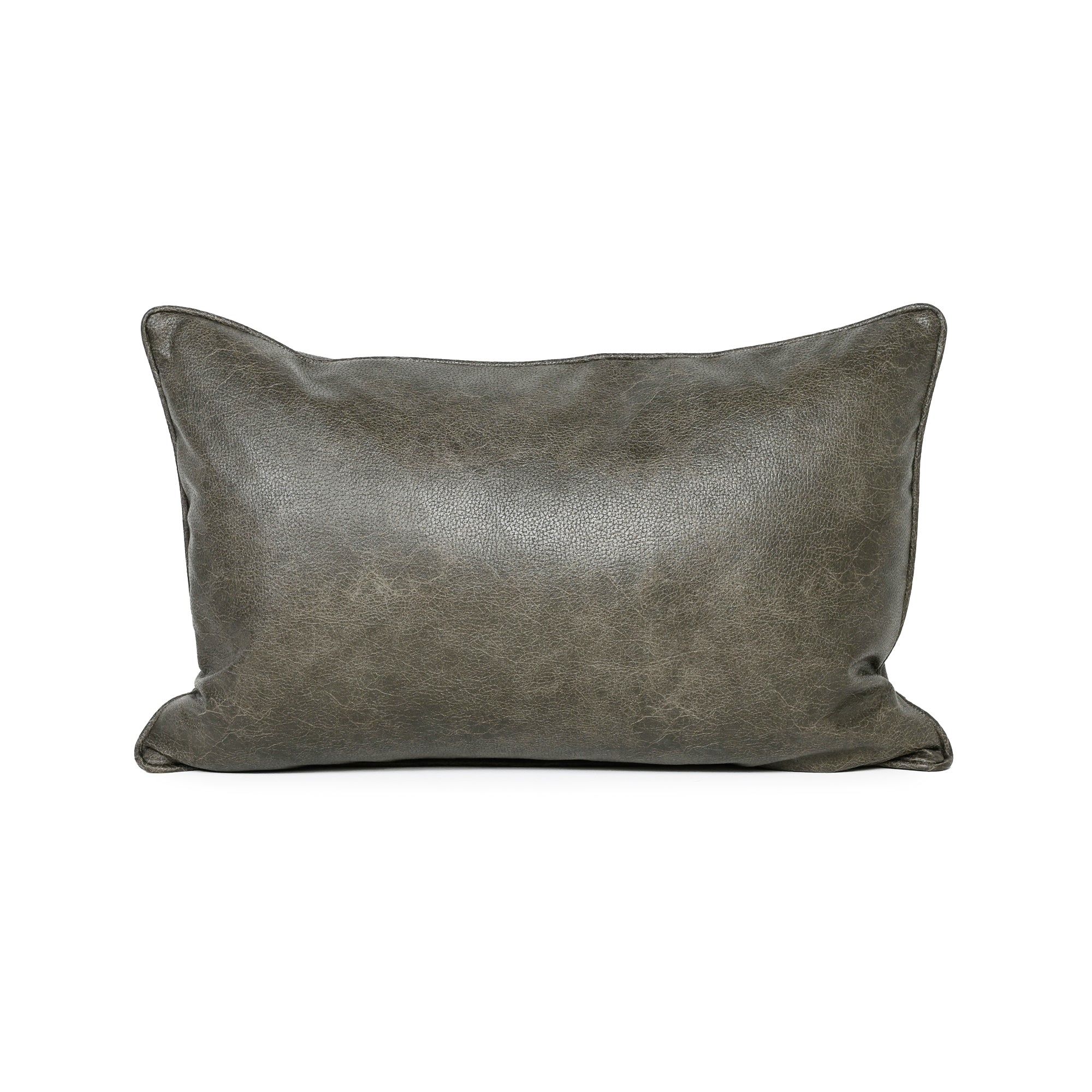 Cushion Art Leather Military Green Lumbar