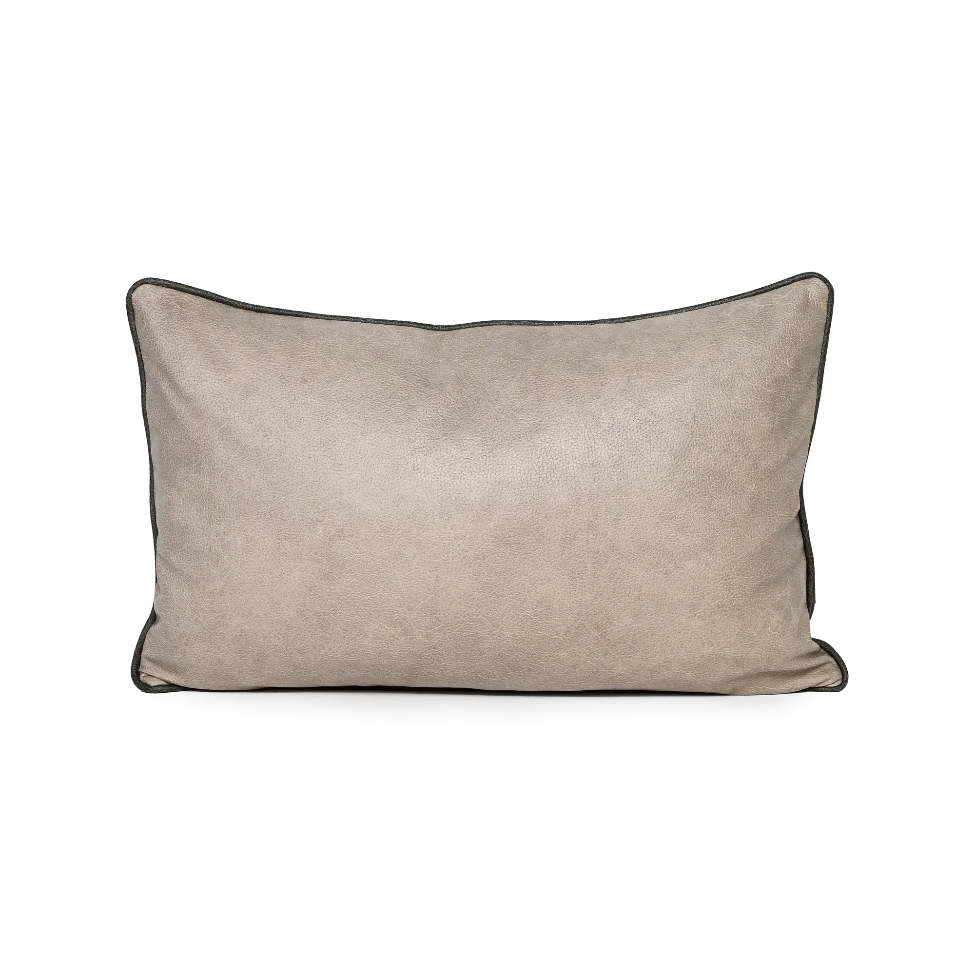 Cushion Art Leather Taupe Lumbar