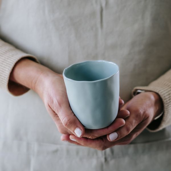 Short Coffee Cup Flax 7.5cm