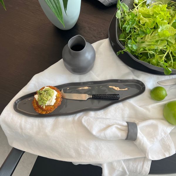 Serving Tray Oval Flax