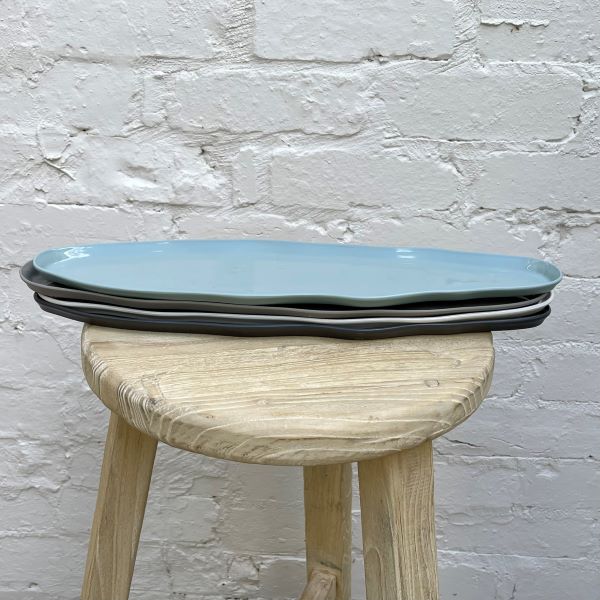Serving Tray Oval Flax